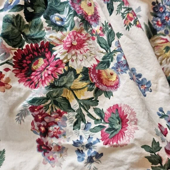 RALPH LAUREN ELAINE VALERIA BEDSKIRT Full Size COTTON 13" DROP Floral USA Made - Picture 6 of 10